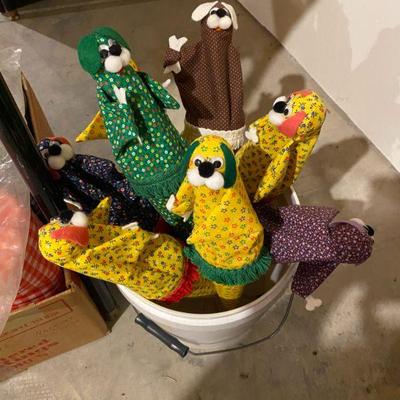 hand-made puppets