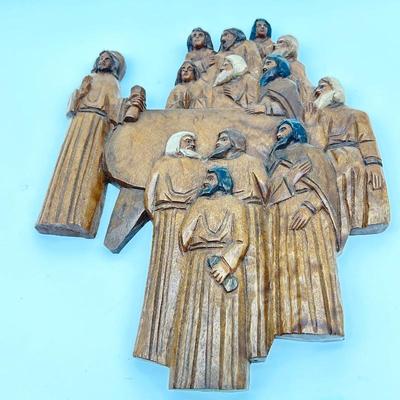 Last supper hand carved