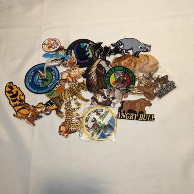 Embroidered vintage patches