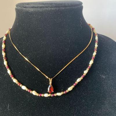 Garnet necklaces