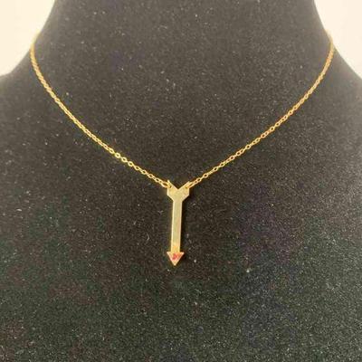 14k gold arrow necklace