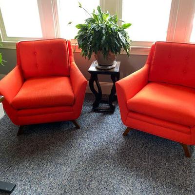 mid mod upholstered chairs