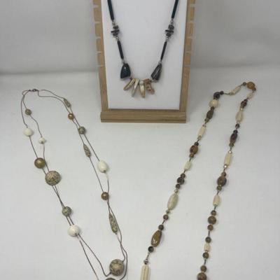 (3) Vintage Beaded Necklaces