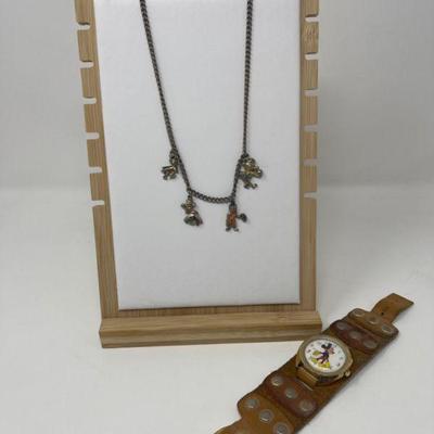 Vintage Disney Watch & Necklace