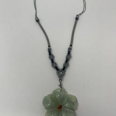 Vintage Stone Flower Necklace