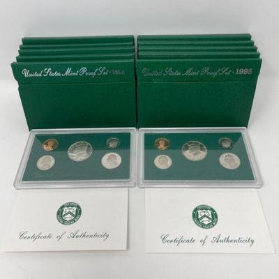 (10) 1994 & 1995 United States Mint Proof Coin Sets