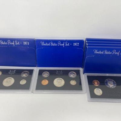 (6) United States Proof Sets from 1971, 1972 & 1983