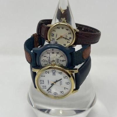 (3) Stainless Steel Timex Watches