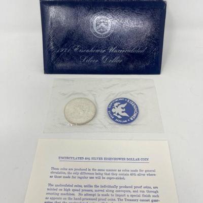 (5) 1971 Eisenhower Uncirculated Silver Dollar