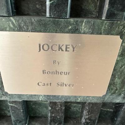 Bonheur Silver/Bronze Jockey Sculpture