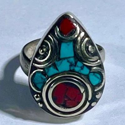 Southwestern Style Ring (Not Sterling)