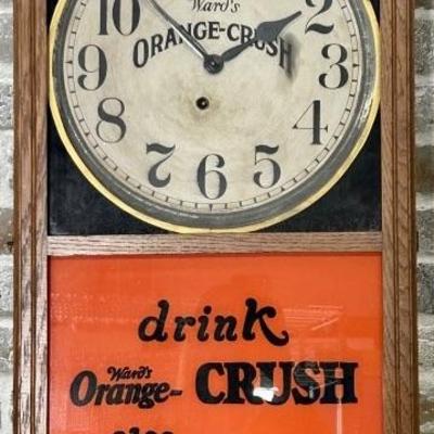 Vintage Drink Orange Crush Wall Clock, Ad Piece
