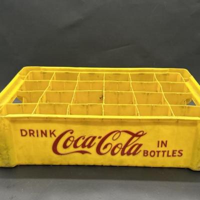 Vintage Yellow Plastic Coca-Cola Crate