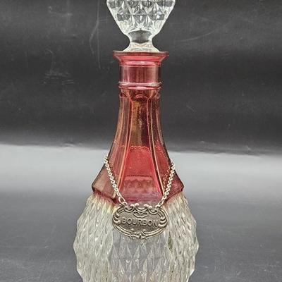 Diamond Point Ruby by Indiana Glass Decanter