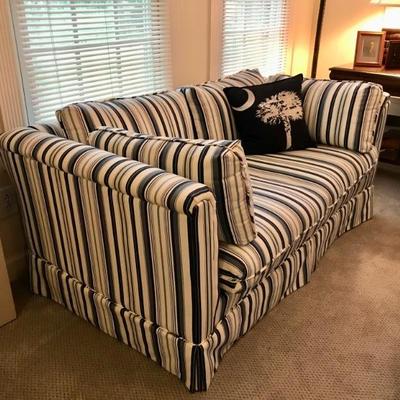 Fantastic Navy and White Settee