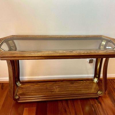 Glass Top Console Table