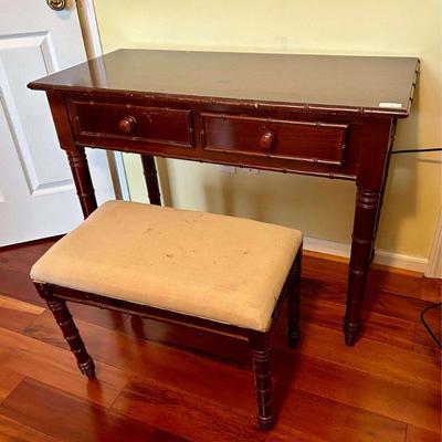 2 Drawer Table with Stool 