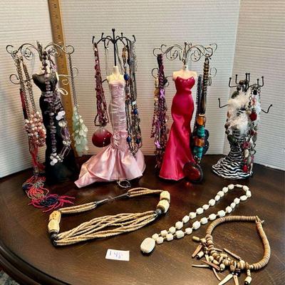 Lot of Misc Jewelry with Stands