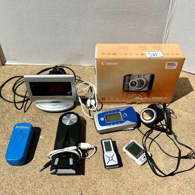8pc A lot of Canon Camera, Travel Sound Soother, MP3 Player and More