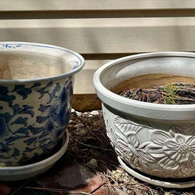 2pc Ceramic Planting Pots