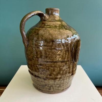 Grotesque face jug by Reggie Meaders, folk art, folk art pottery