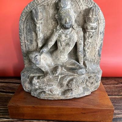10th century stone carved Guanyin Buddha from Nepal
