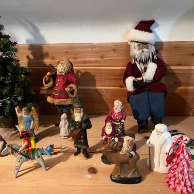 Lots of vintage Christmas, ornaments, Santas, Schaller figures and more