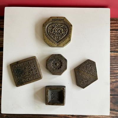 19th century jewelry molds for pendants and brooches
