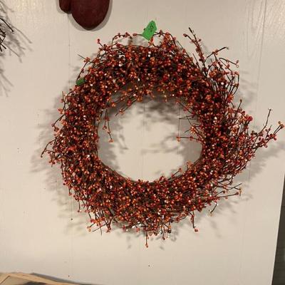 lots of seasonal and holiday wreaths
