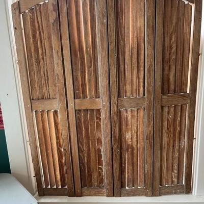 Mid 19th century, vertical slat shutters, rescued from an abandoned farm house in downstate Illinois