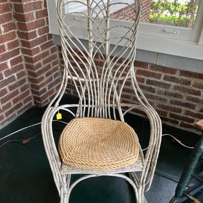 antique bent willow rocking chair