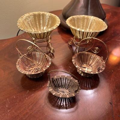 vintage French wire baskets
