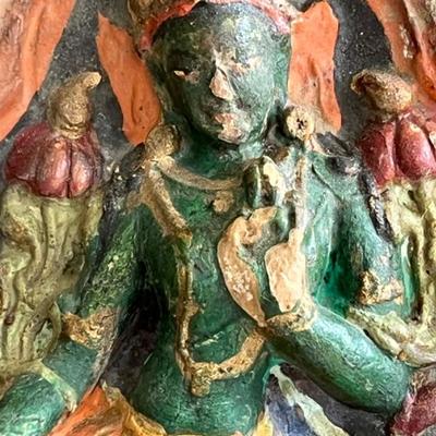 19th century glazed terracotta Tara Buddha, Nepal