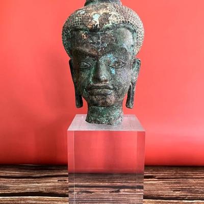 12th century bronze Thai Tara Buddha head