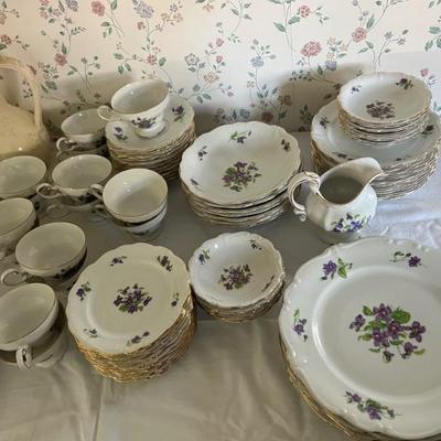 very sweet set of china with violets