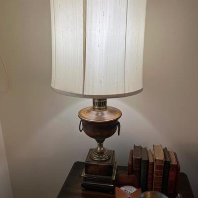 Lots of mid century lighting--oversized table lamps, some really great swag lamps