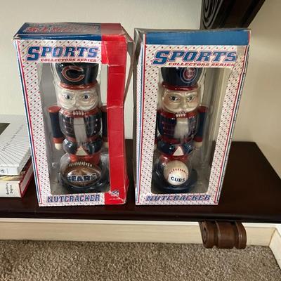 Chicago Cubs and Bears nutcrackers, plus lots of other Cubs and Bears gear