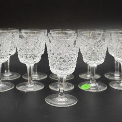 11 WATERFORD CRYSTAL ALANA PORT WINE GLASSES