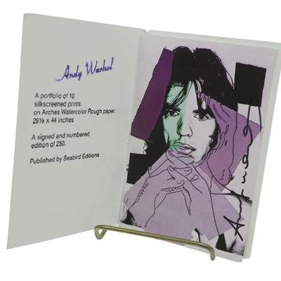 10 SIGNED ANDY WARHOL - CASTELLI MICK JAGGER ANNOUNCEMENT CARDS