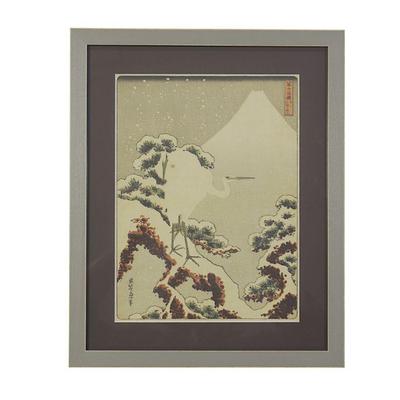 KATSUSHIKA HOKUSAI THREE WHITES WOODBLOCK