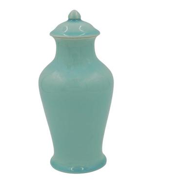 ANTIQUE ROOKWOOD POTTERY JAR IN CELADON/TEAL GLAZE