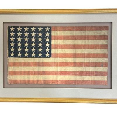 36 STAR AMERICAN FLAG (1864-1867) CIVIL WAR ERA