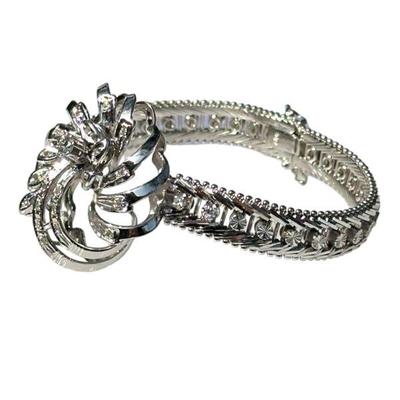 LADIES ESTATE 18K DIAMOND BRACELET