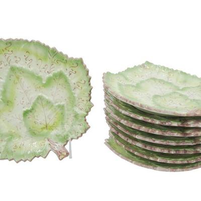 8 FAIANCAS BELO MAJOLICA LEAF PLATES