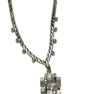 LADIES ESTATE 18k DIAMOND FANCY LINK NECKLACE