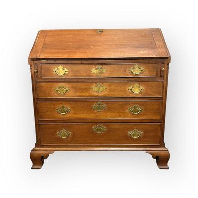 18th c AMERICAN CHIPPENDALE DESK PENNSYLVANIA