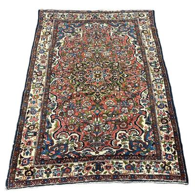 HAND KNOTTED SAROUK RUG 6 FT
