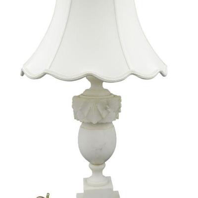 VINTAGE ITALIAN CARVED ALABASTER LAMP
