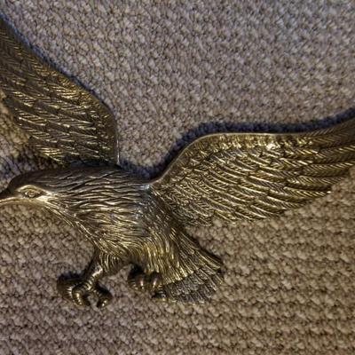 Vintage brass flying eagle