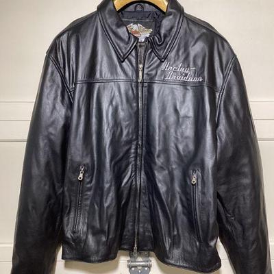 NIAB100 Harley Davidson Leather Jacket, Men's	Very nice, not sure it's even been worn, sz 2x, soft leather, waist, jacket. Neck to waist...